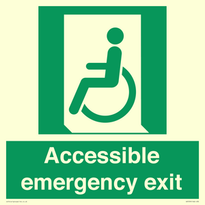 Accessible emergency exit (left)
